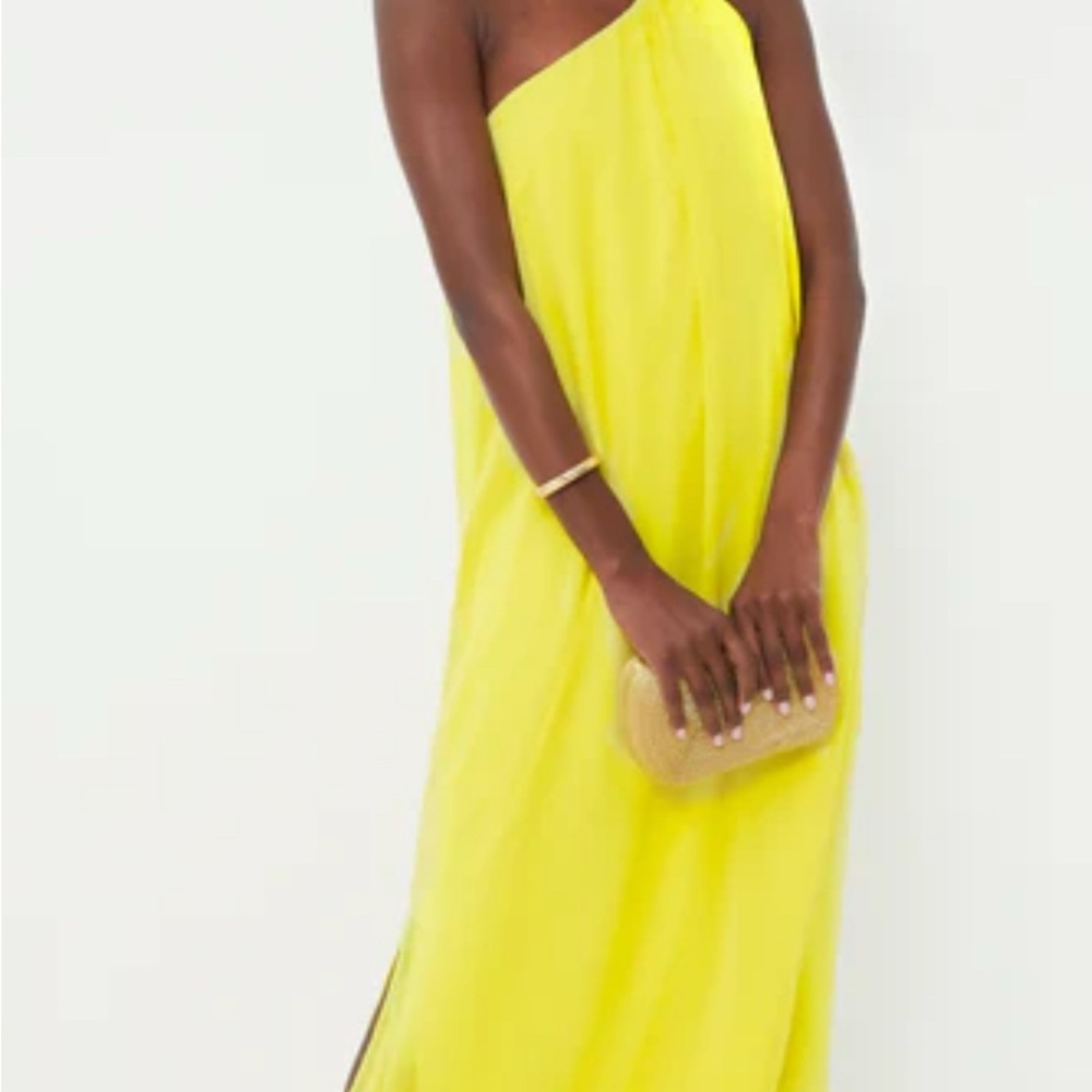 Tuckernuck Vibrant Yellow One-Shoulder Dress